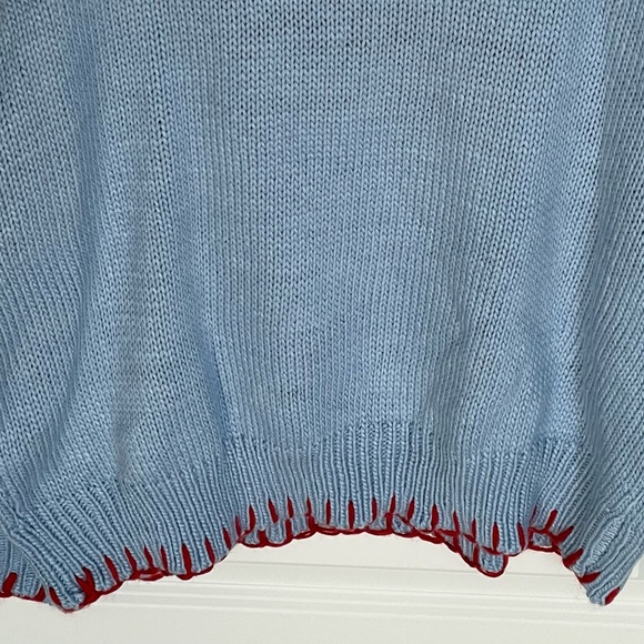 Vernacular lobster crewneck pullover sweater blue 54174 - Picture 10 of 15